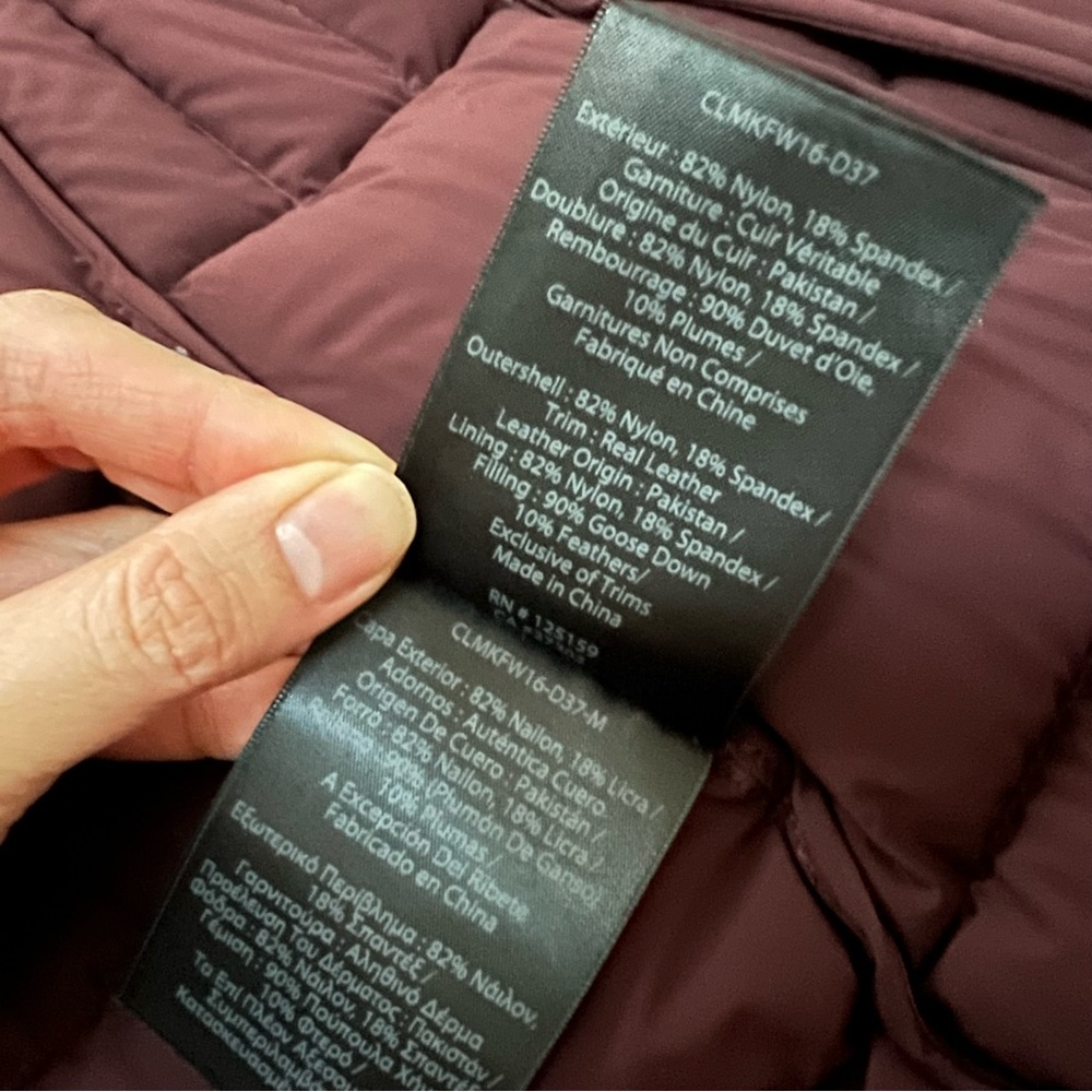 Mackage Patsy Bordeaux Puffer Jacket Leather Trim - image 8